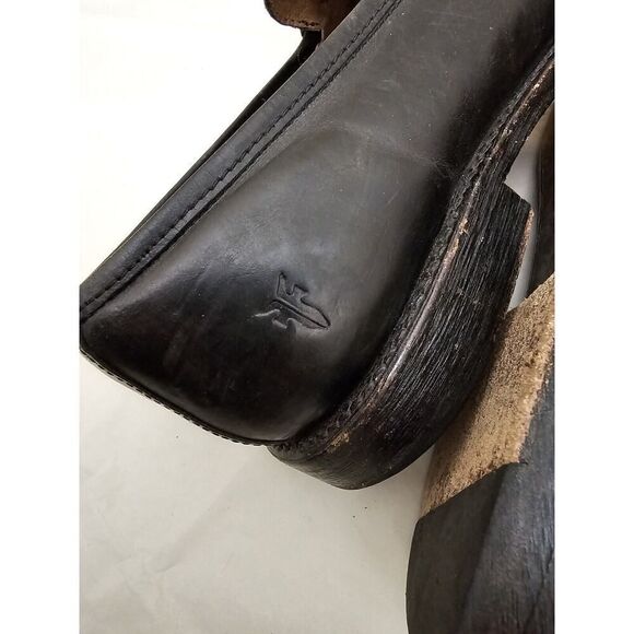 Frye John Addison Mens 9.5 D Black Leather Penny Loafers Dress Shoes Slip On main image 7
